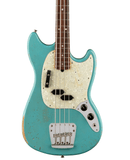 Fender Justin Meldal-Johnsen Road Worn Mustang Bass - Faded Daphne Blue