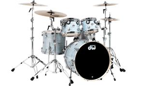 DW Collector's Series Shell Pack - 4 Piece Pale Blue Oyster Chrome Hardware