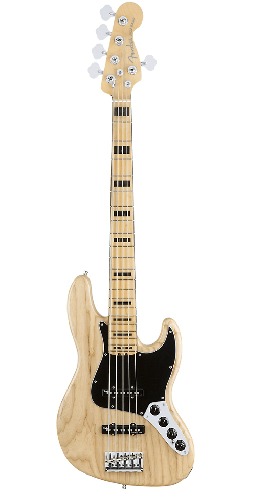 Fender American Elite Jazz Bass V - Natural With Maple Fingerboard