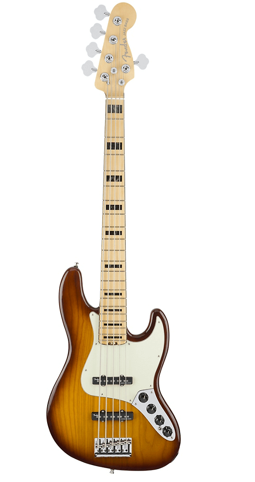 Fender American Elite Jazz Bass V - Tobacco Sunburst With Maple Fingerboard