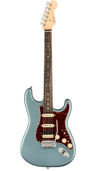 Fender American Elite Stratocaster HSS Shawbucker - Satin Ice Blue Metallic  With Ebony Fingerboard