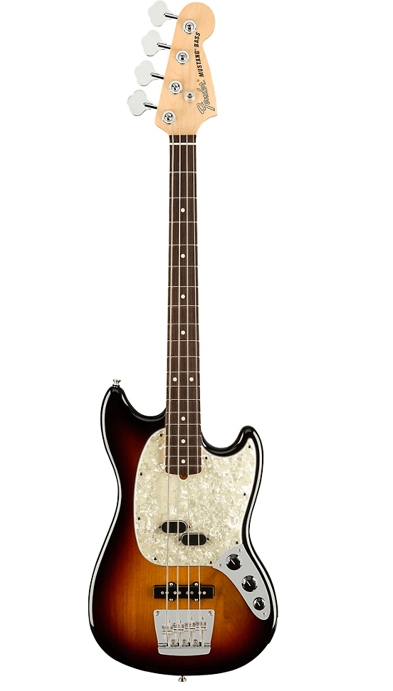 Fender American Performer Mustang Bass - 3-Tone Sunburst With Rosewood Fingerboard