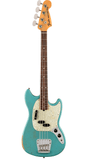 Fender Justin Meldal-Johnsen Road Worn Mustang Bass - Faded Daphne Blue