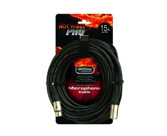 On-Stage Professional Mic Cable 15 Feet With Neutrik Connectors