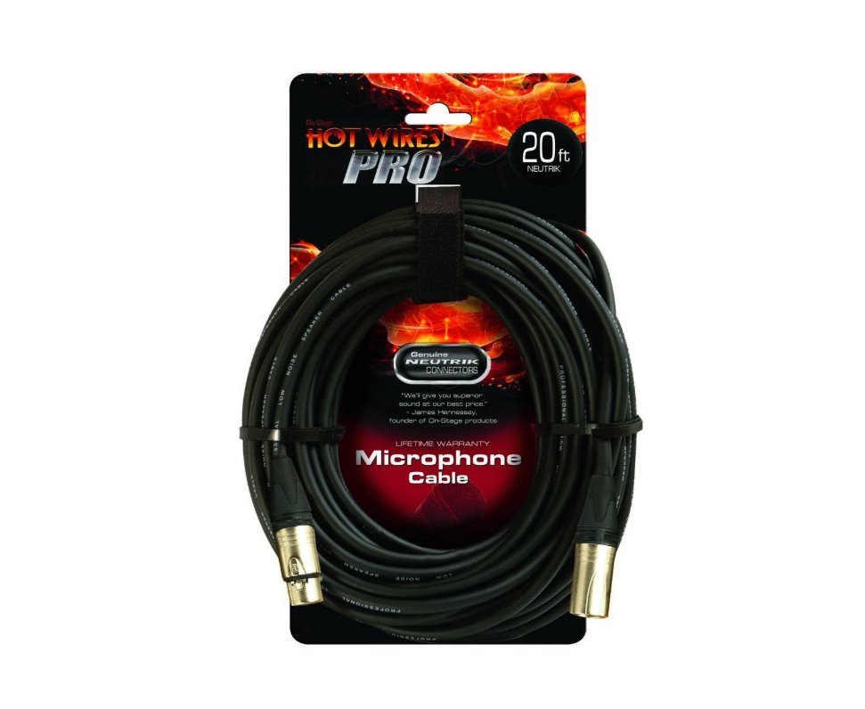 On-Stage Professional Mic Cable 20 Feet With Neutrik Connectors ...