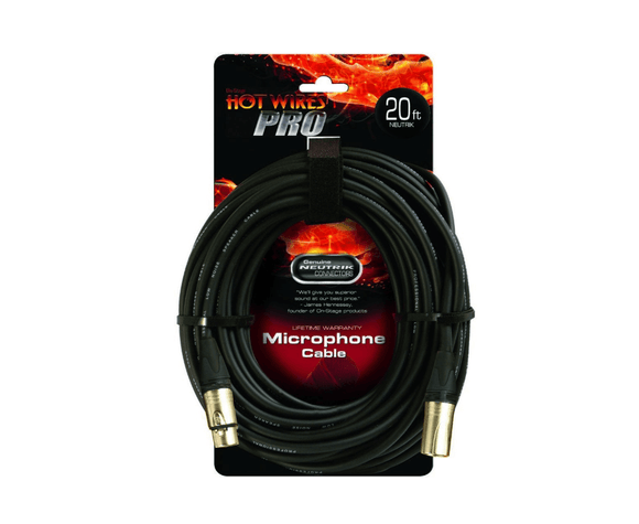 On-Stage Professional Mic Cable 20 Feet With Neutrik Connectors