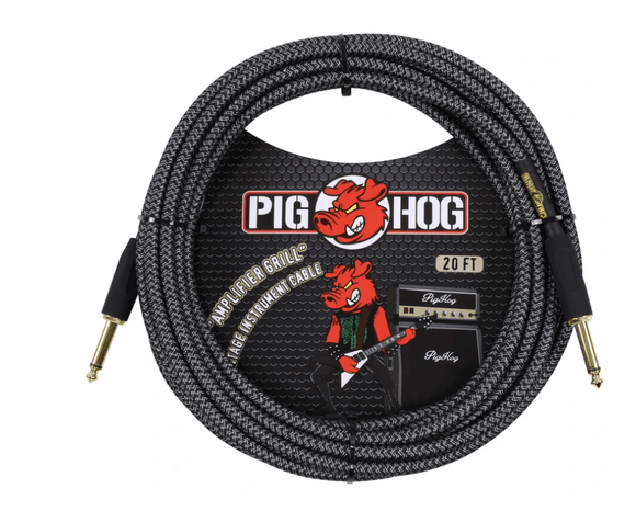 Pig Hog Amplifier Grill Instrument Cable, 20 Feet