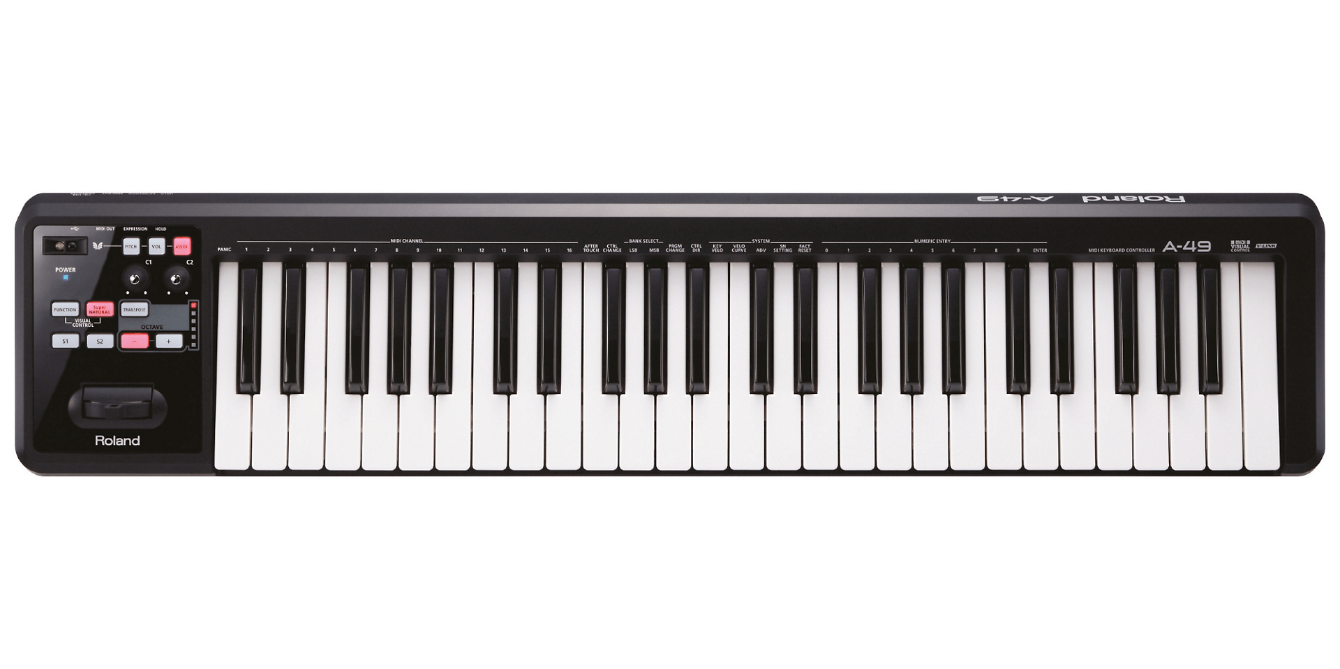 MIDIキーボード Roland A-49 BK - 器材