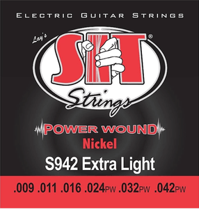 SIT Strings S942BP Power Wound Extra Light Electric Guitar Strings 9-42